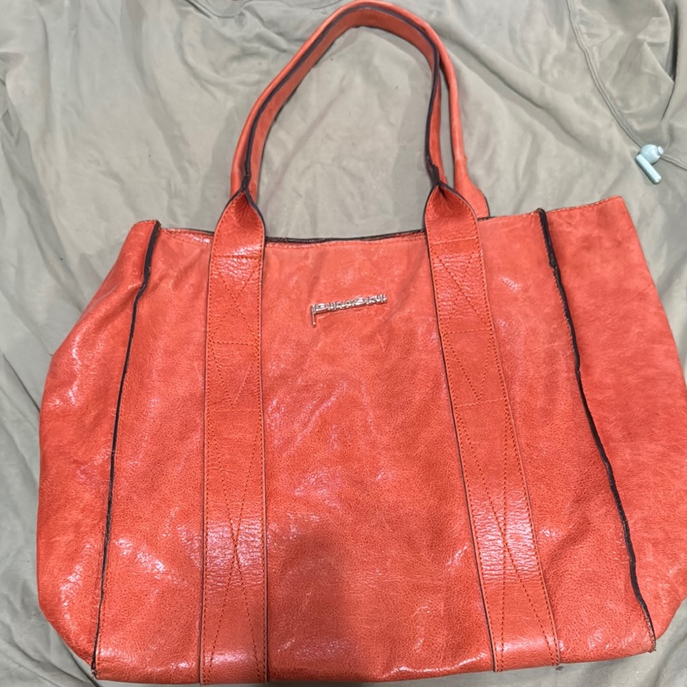 Red Tote Bag with Double Handles and Spacious Design
